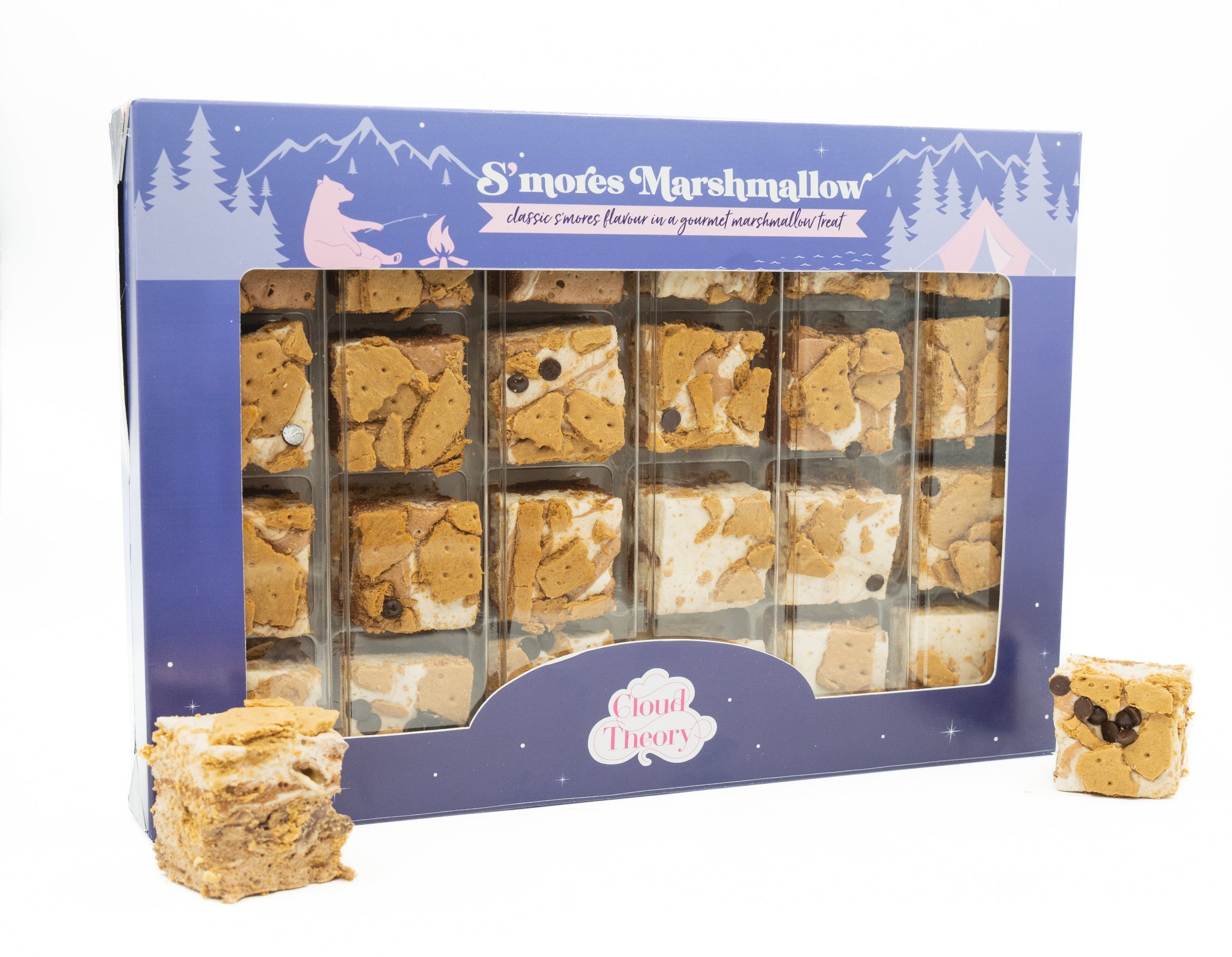 Fireside Feast: S’Mores Marshmallow Party Box (24 Pcs)