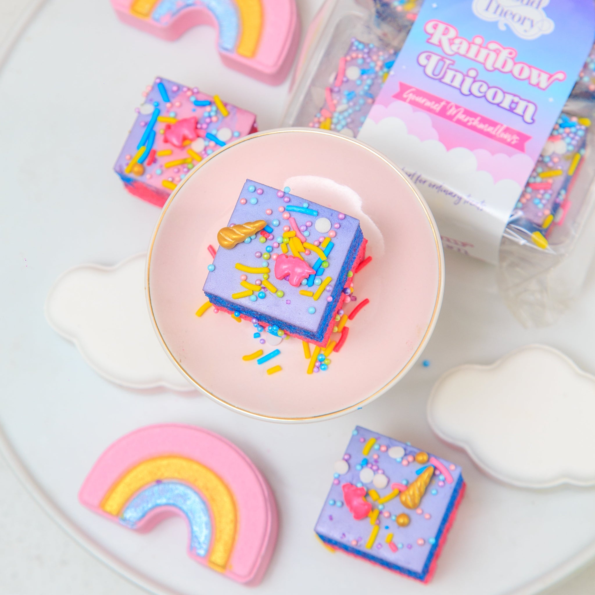 Rainbow Unicorn Marshmallow 6 Pcs Tray