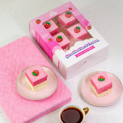 Strawberries & Cream Marshmallow 6 Pcs Box