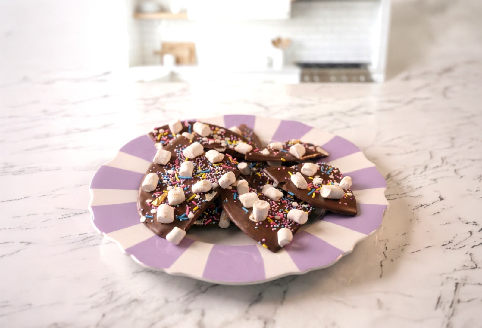 Chocolate Marshmallow Sprinkle Bark