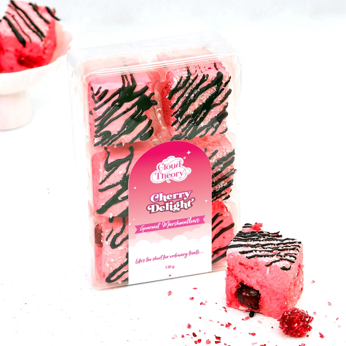 Cherry Delight Marshmallow 6 Pcs Tray