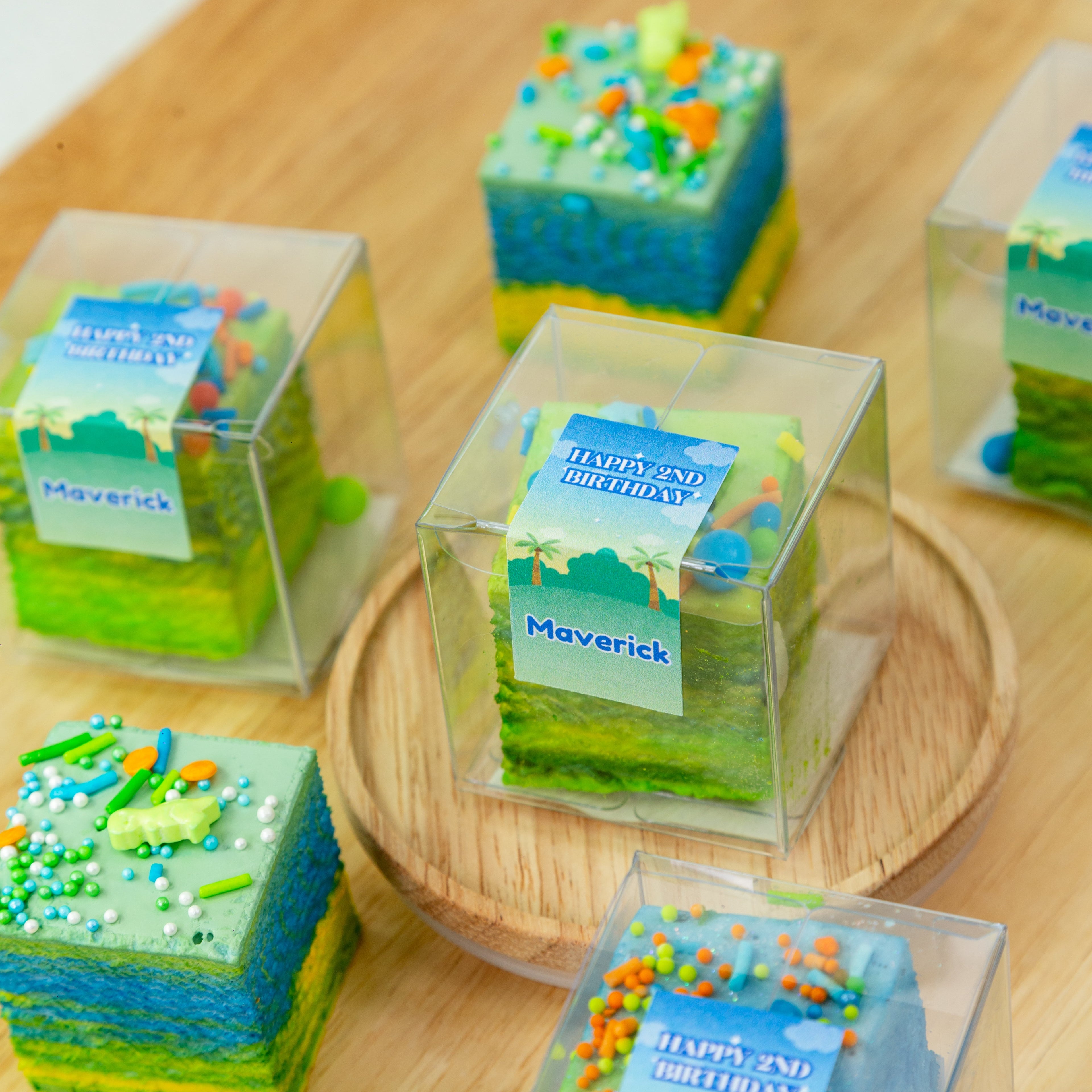 Dinosaur Roar Party Favour Cubes 🦖💚💛💙