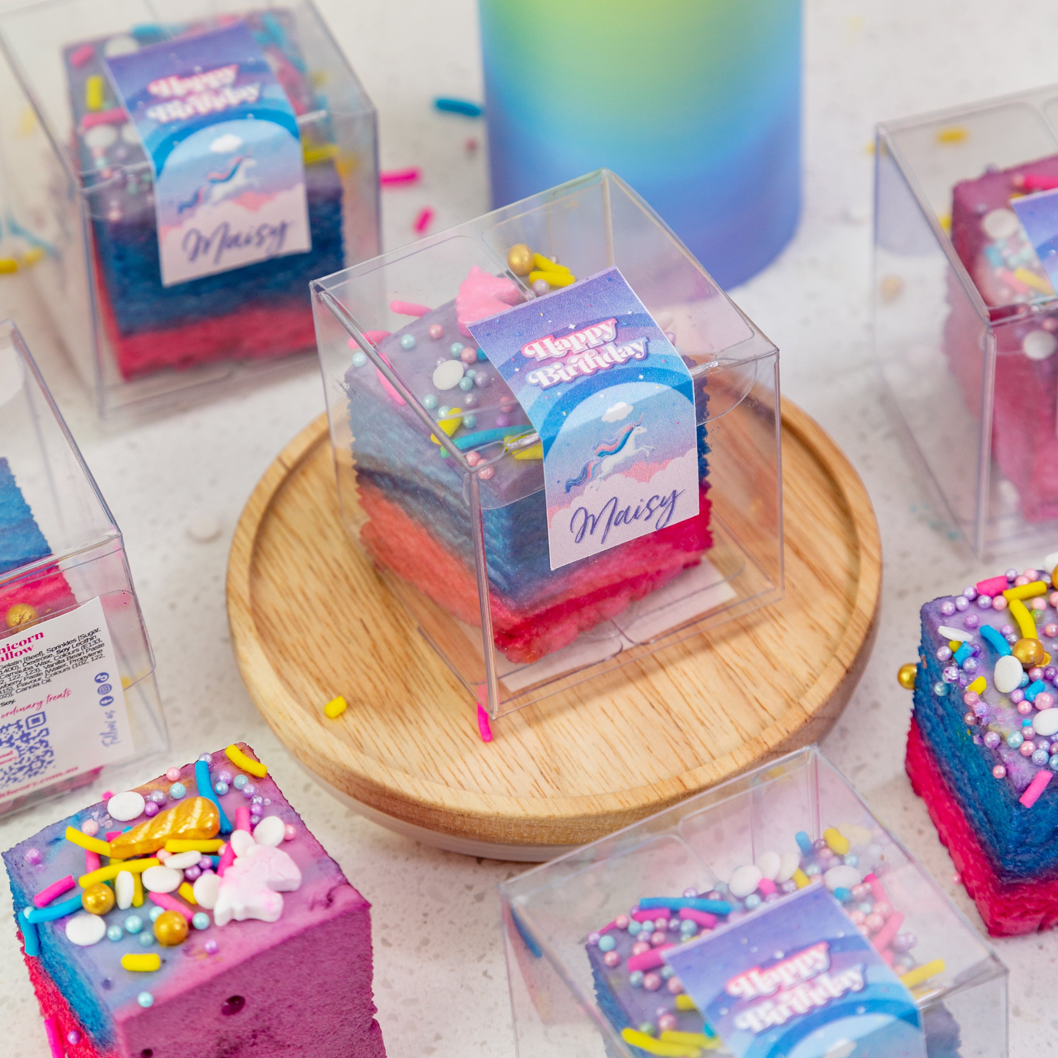 Rainbow Unicorn Party Favour Cubes 🦄✨🌈