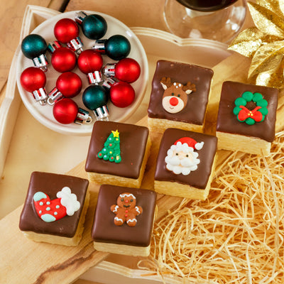 Christmas Chocolate Dipped Marshmallow Cubes