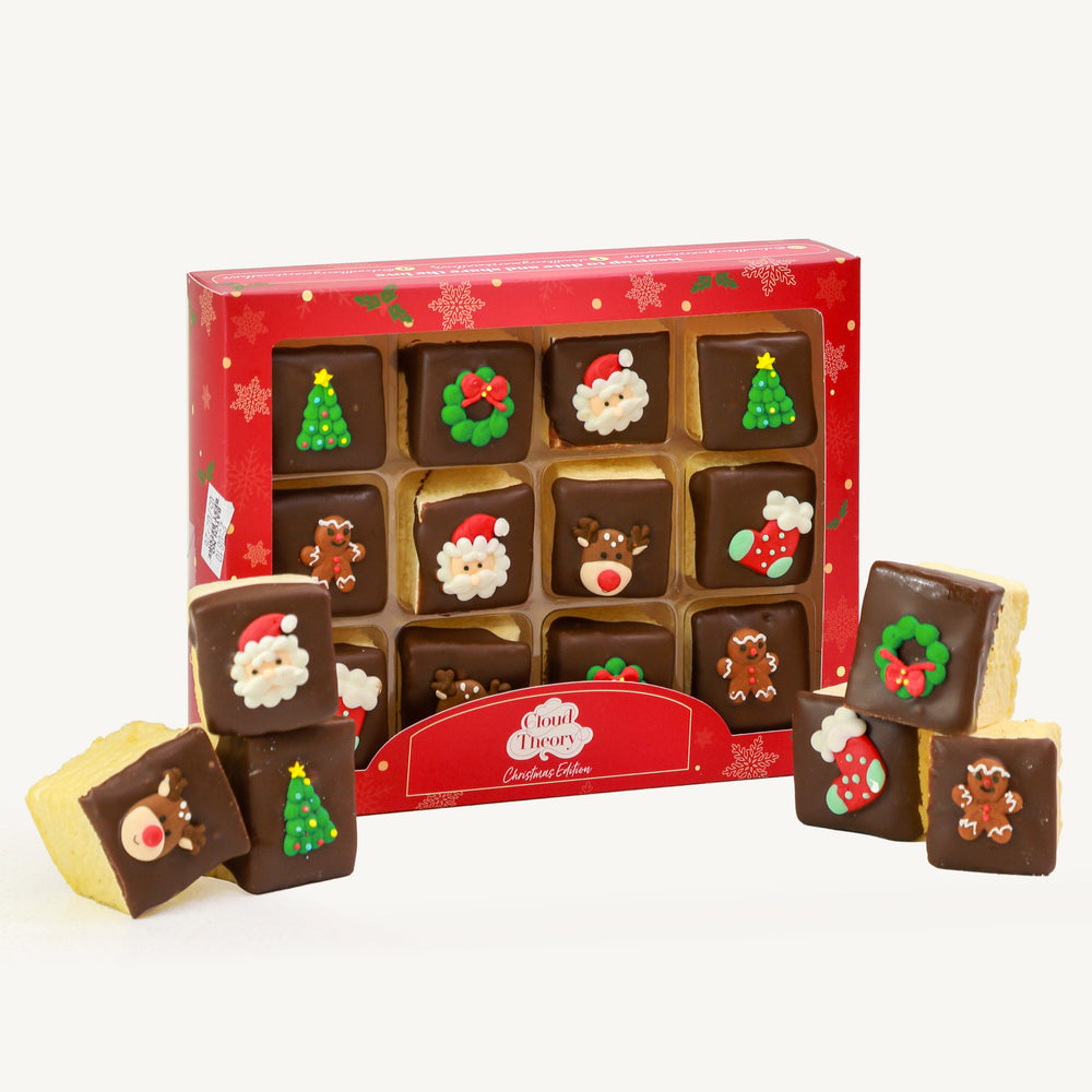 Christmas Chocolate-Dipped Marshmallow Box – 12 pcs (300g)