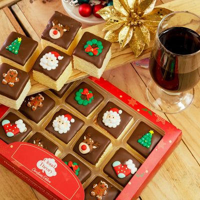 Christmas Chocolate Dipped Marshmallow Box – 5 Pack Bundle (12 pcs each)