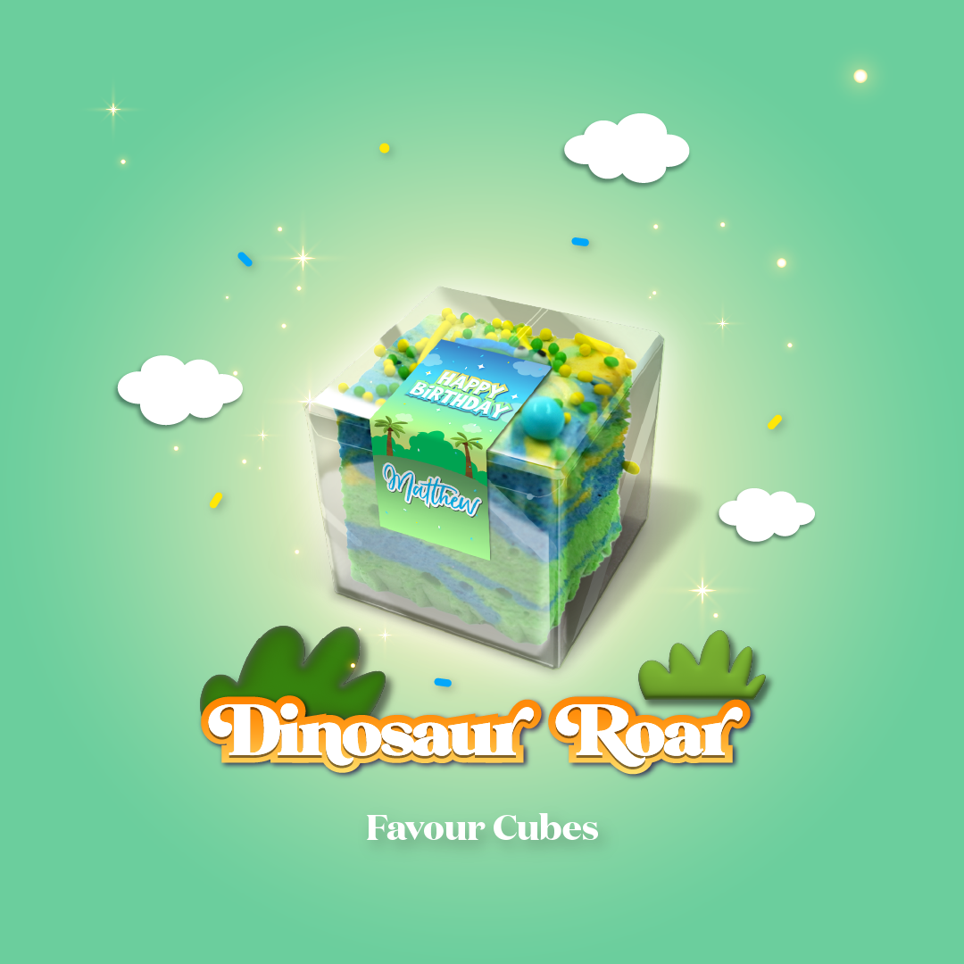 Party Favour Cubes - Dinosaur Roar Marshmallow