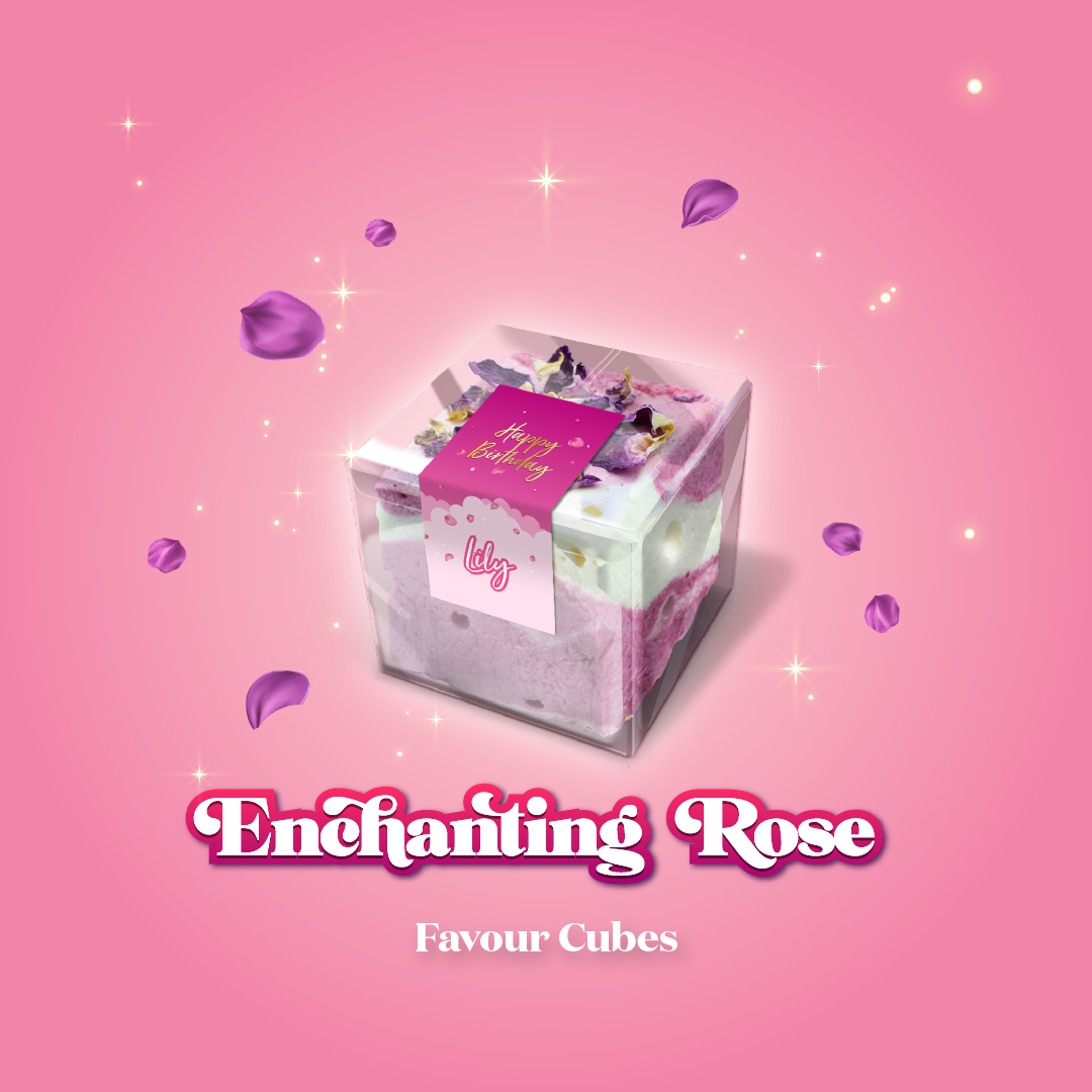 Party Favour Cubes - Enchanting Rose Gold Marshmallow