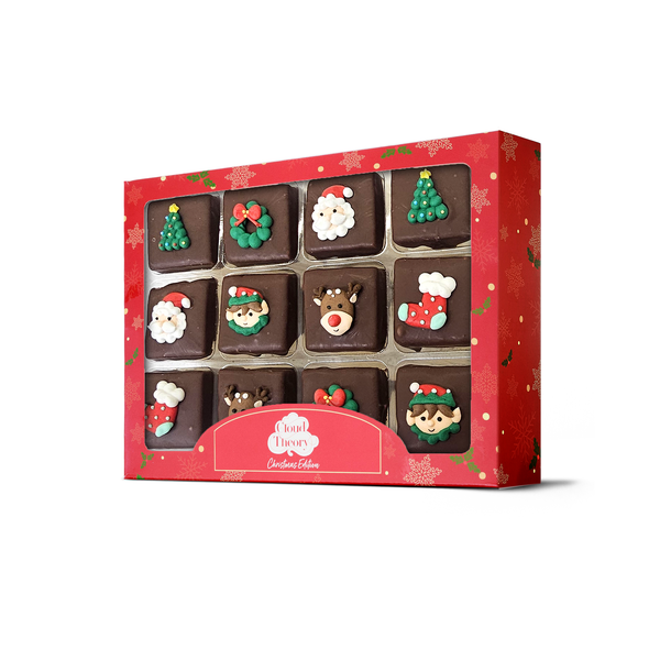 Christmas Chocolate-Dipped Marshmallow Box – 12 pcs (300g)