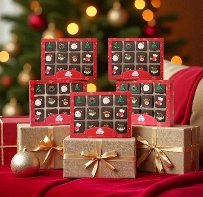 Christmas Chocolate Dipped Marshmallow Box – 5 Pack Bundle (12 pcs each)