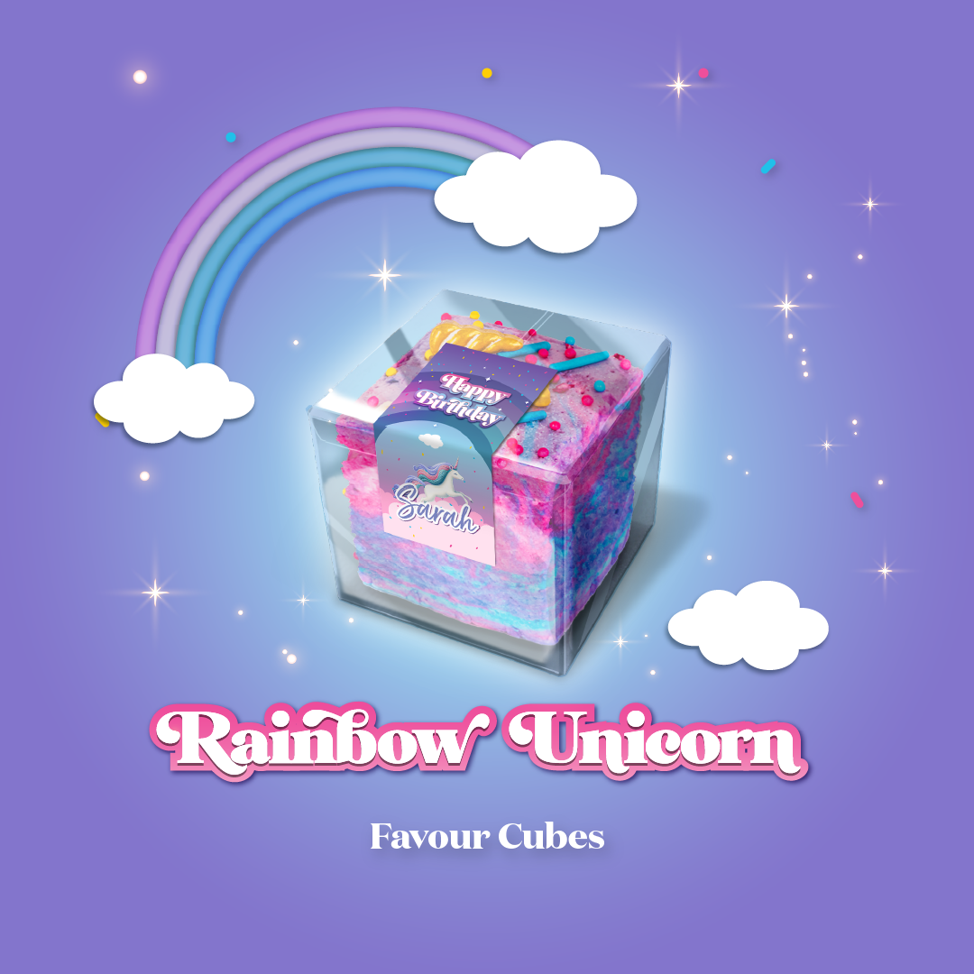 Party Favour Cubes - Rainbow Unicorn Marshmallow