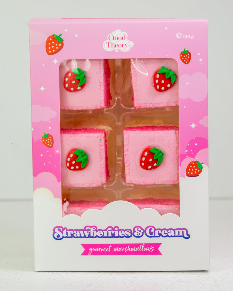 Strawberries & Cream Marshmallow 6 Pcs Box