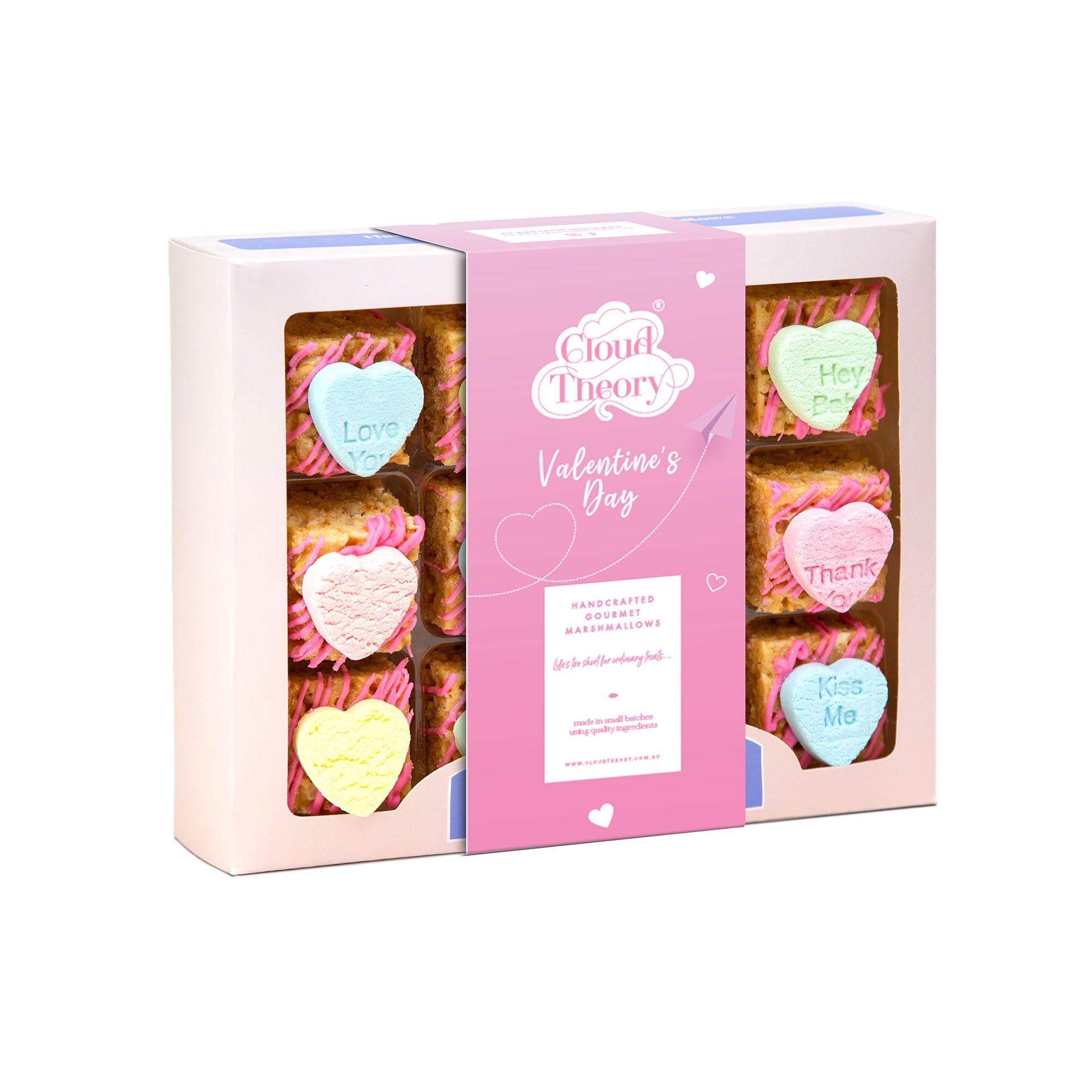 Conversation Heart Rice Bubbles Treat – 12 Pcs Gift Box