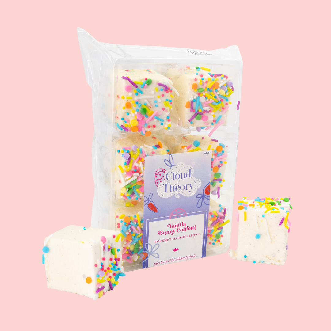Vanilla Bunny Confetti Marshmallow - 6 Piece Tray